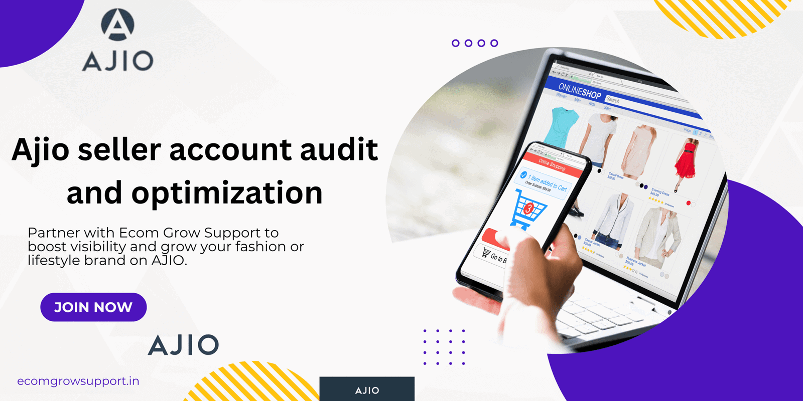 AJIO seller account audit and optimization by Ecom Grow Support